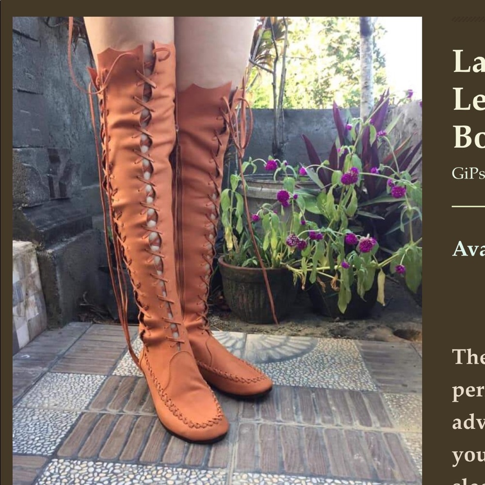 Burnt orange gypsy dharma leather boots